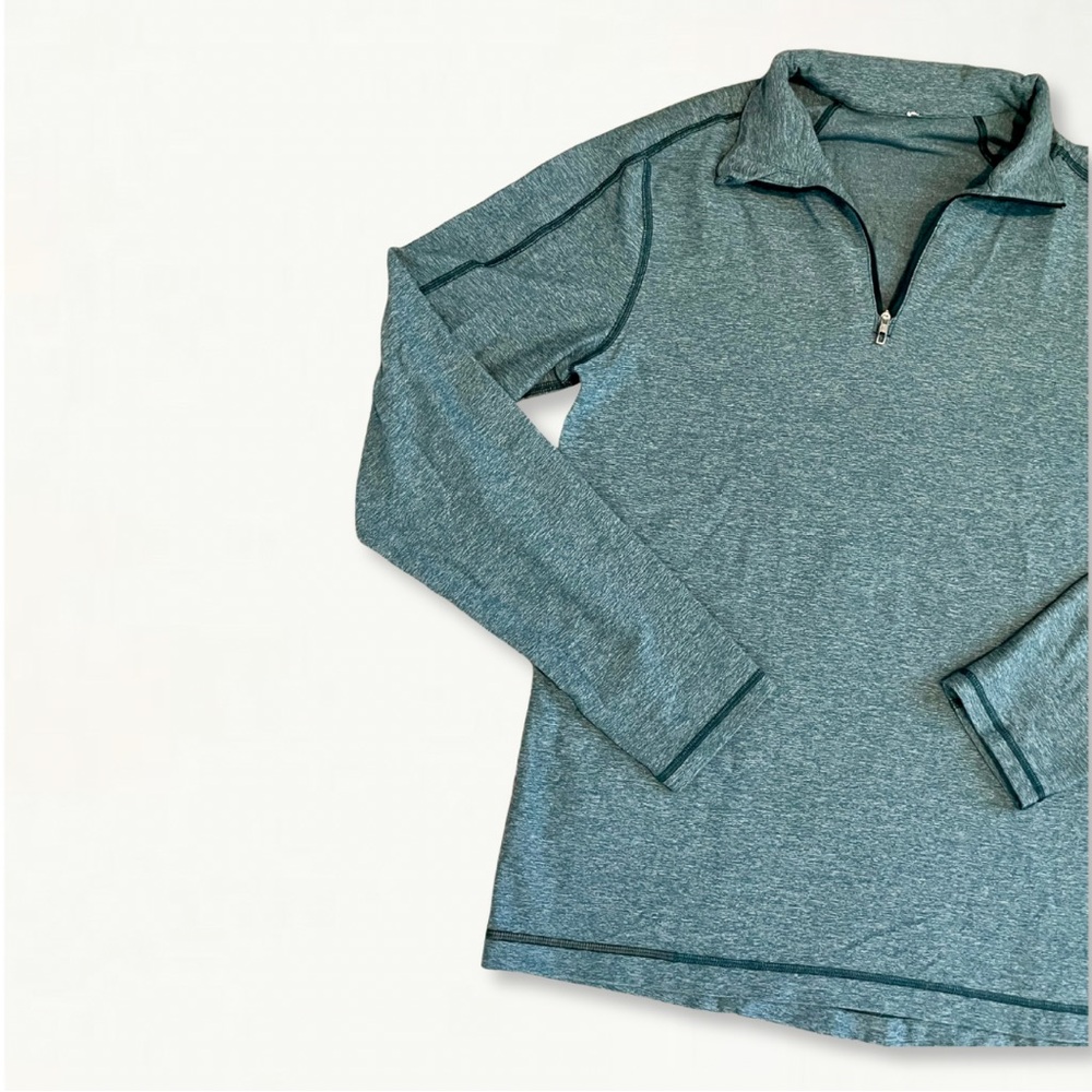 Lululemon Surge Warm 1/2 Zip Silver Heathered Defender Size M/L - Picture 5 of 16